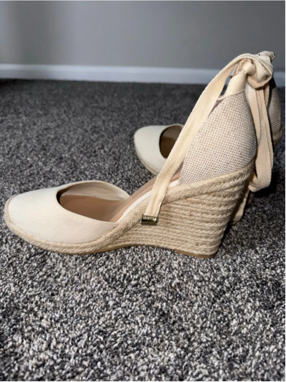 Women's Just Fab Jenala Espadrille Wedge in Ivory Size 12